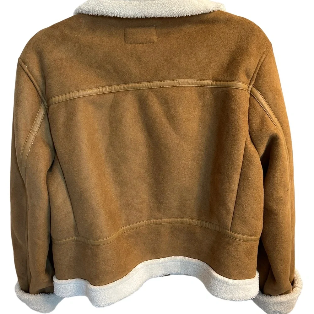 Universal Threads Bomber Faux Suede & Sherpa Moto Jacket. Size Medium. - Picture 9 of 12